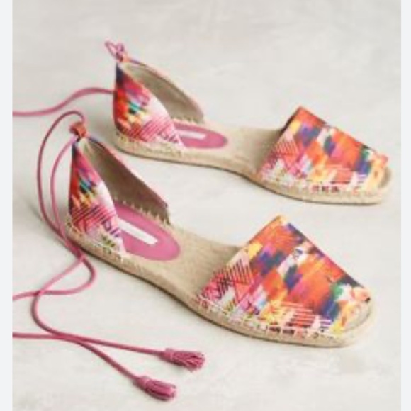 Cynthia Vincent Shoes - 🌸 Cynthia Vincent Farie Ikat-Print D'Orsay Espadrille Sandals (Size 7.5) 🌸